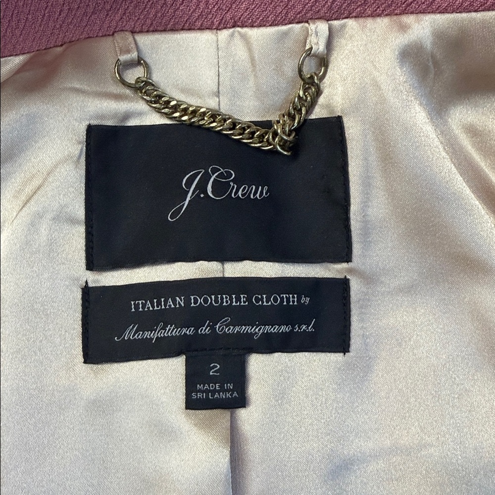 J. Crew Pink Italian Double Cloth Coat - Picture 6 of 8